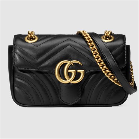 gucci black gg marmont mini leather bag|gg marmont small shoulder bag.